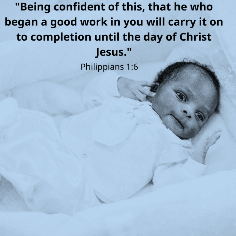 Being confident of this, that he who began a good work in you will carry it on to completion until the day of Christ Jesus.